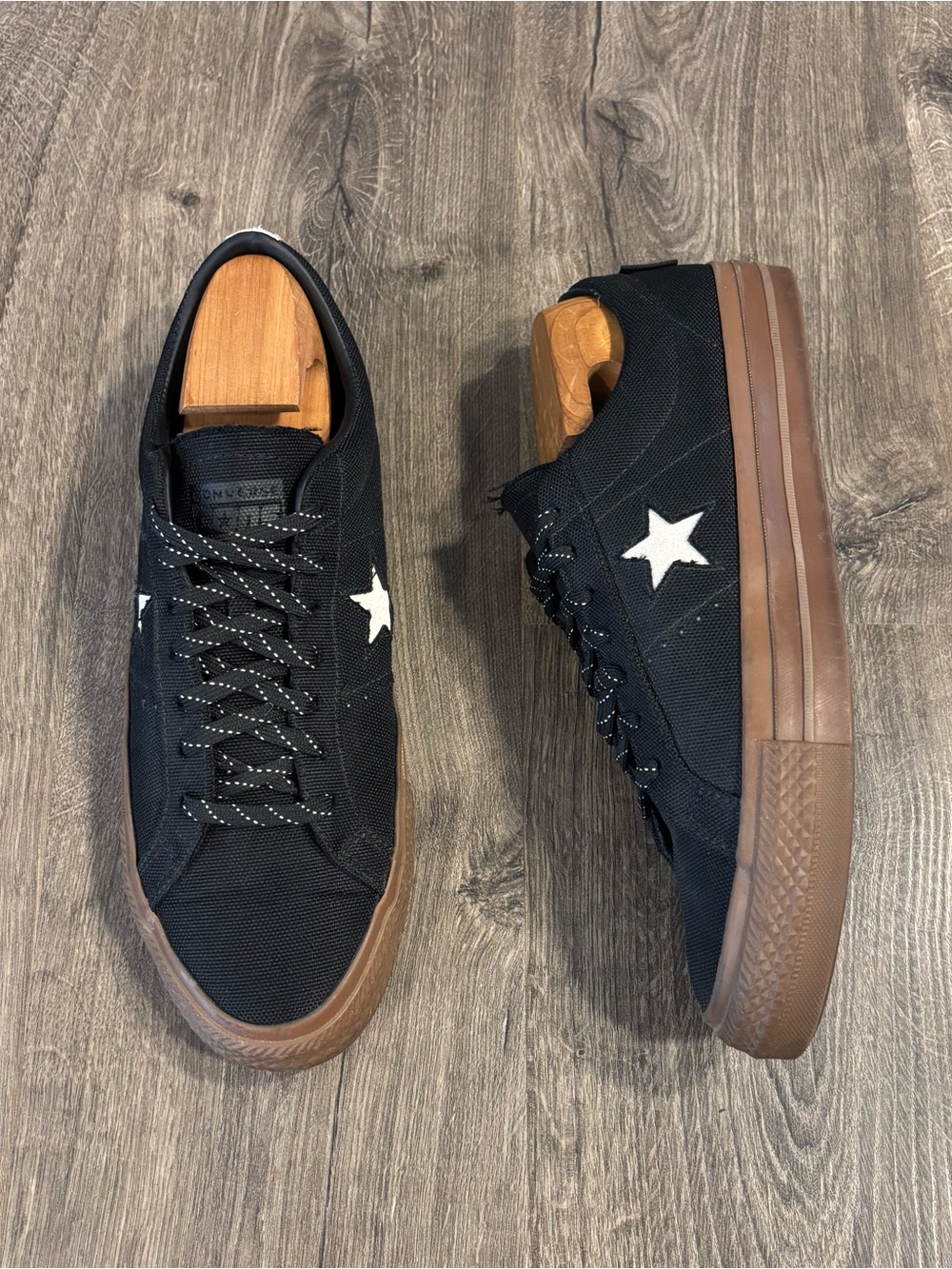Converse One Star Pro Shoes Lace Up Black Cordura Canvas A03217C Mens size 12 - Picture 1 of 13